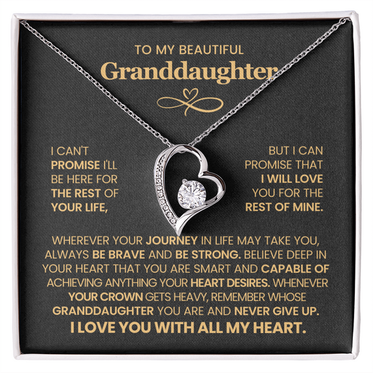 To My Granddaughter- Forever Love Necklace